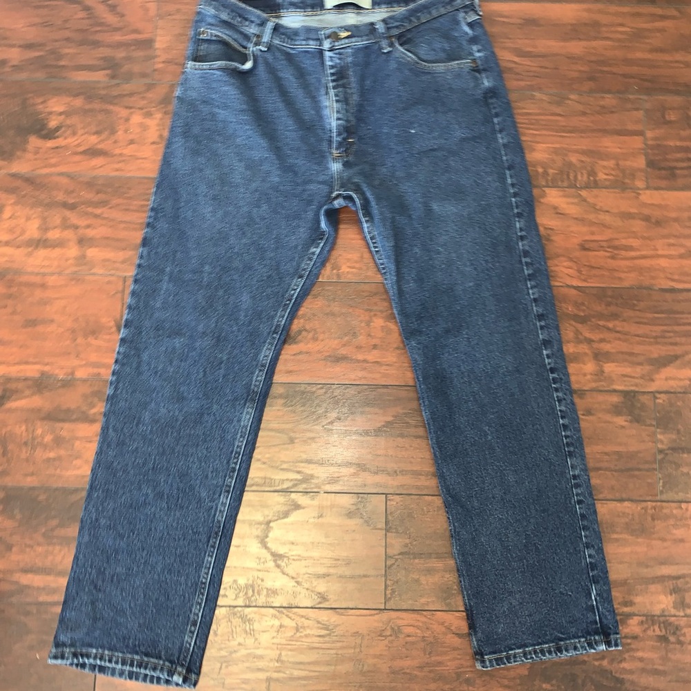 Wrangler Men's Dark Blue Straight Jeans